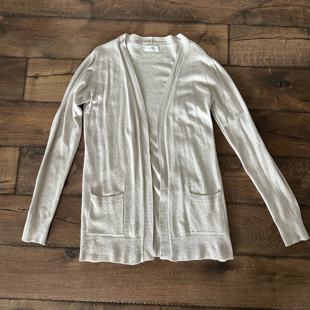 Boutique light tan cardigan size medium